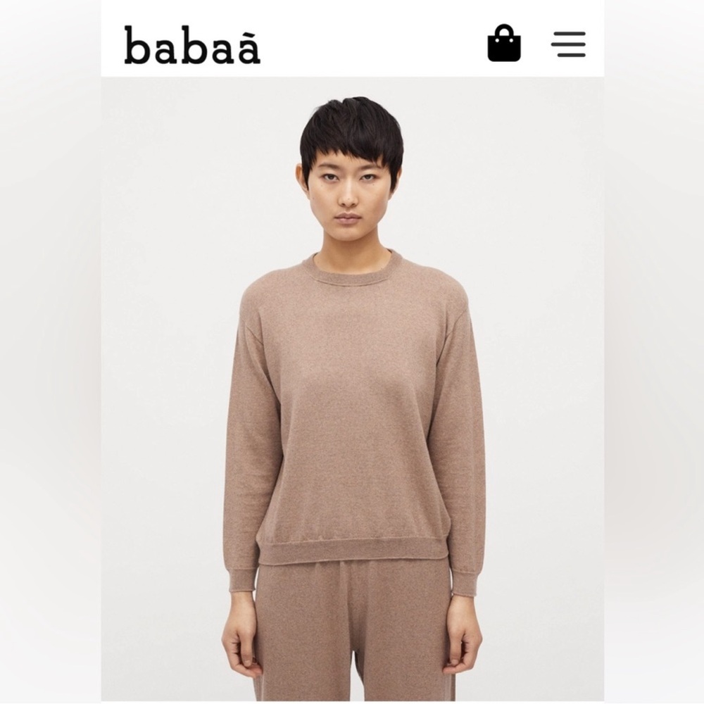 Babaa Women's merino wool sweater no 25 in camel